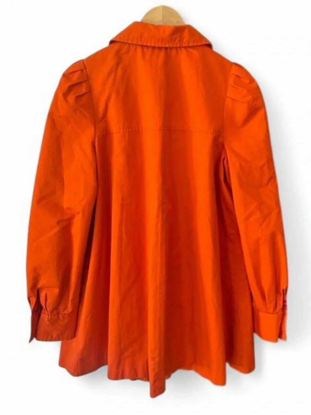 Elevenses Vibrant Orange Single-Breasted Trench Jacket